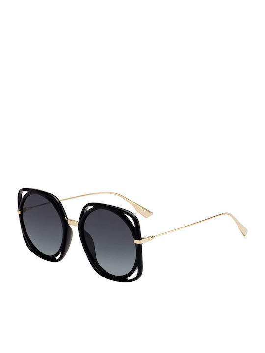 Dior Direction Women's Sunglasses with Black Plastic Frame and Black Lens