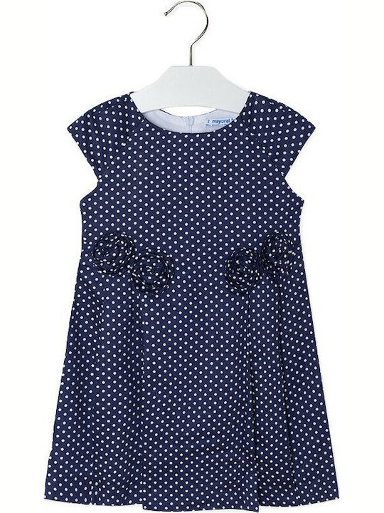 Mayoral Kids Dress Short Sleeve Navy Blue 28-03946-031