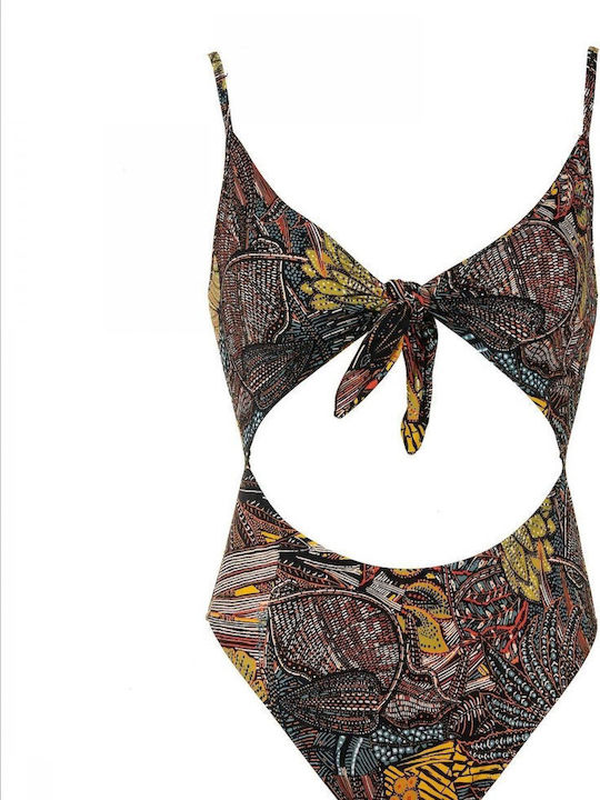 One-Piece Swimsuit with Cutouts