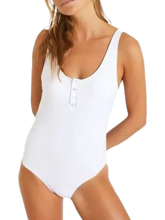 Snap Sunrib Costum De Baie Întreg Alb