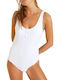 Snap Sunrib Costum De Baie Întreg Alb