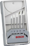 Bosch CYL-9 Σετ 5 Τρυπάνια με Κυλινδρικό Στέλεχος για Γυαλί και Πλακίδια