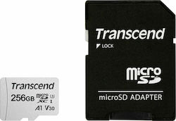 Transcend 300s microSDXC 256GB Clasa 10 U3 V30 A1 UHS-I cu adaptor
