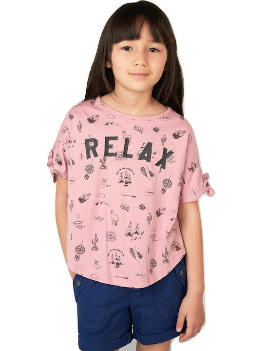 Funky Buddha Kids Blouse Short Sleeve Pink