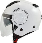 STR Tron Jet Helmet with Sun Visor ECE 22.05 11...