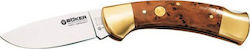 Boker Rose Wood Pocket Knife Brown