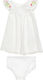 Alouette Kids Dress Short Sleeve White