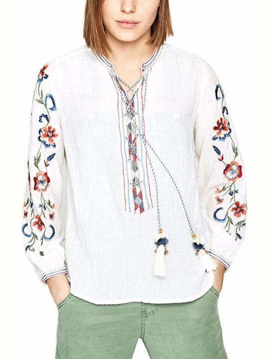 Pepe Jeans Mie Summer Tunic Long Sleeve White