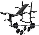 vidaXL Adjustable Workout Bench with Stands