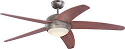 Westinghouse Bendan LED Ceiling Fan 132cm with Light and Remote Control Applewood