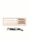 Claude Dozorme Laguiole De Table Black Horn Knife Set from Stainless Steel 3pcs