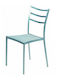 Outdoor-Stuhl Metallisch Dreieckig 1013-1800 Hellblau 42x45x85εκ.