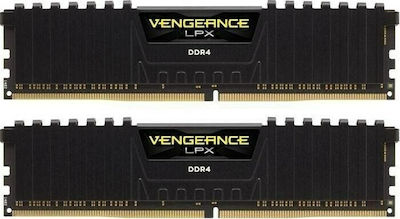 Corsair Vengeance LPX 16GB DDR4 RAM με 2 Modules (2x8GB) και Ταχύτητα 3200 για Desktop