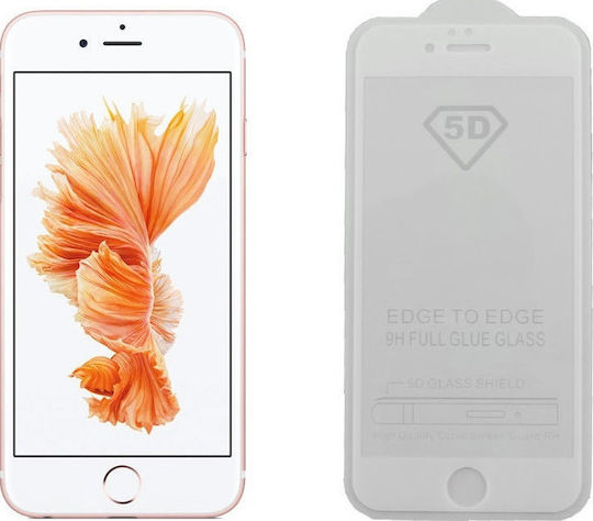 5D Full Face Tempered Glass White (iPhone 6 / 6s)
