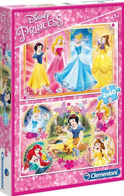 Kinderpuzzle Supercolor Disney Princess für 5++ Jahre 60pcs Clementoni