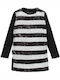 Iciar Children's Dress Long Sleeve Striped Black