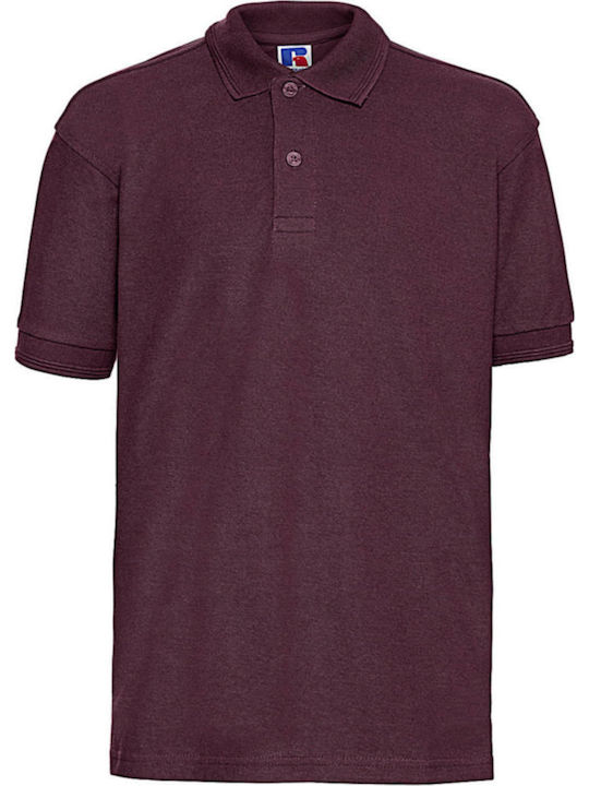 Russell Athletic Kids Polo Short Sleeve Burgundy