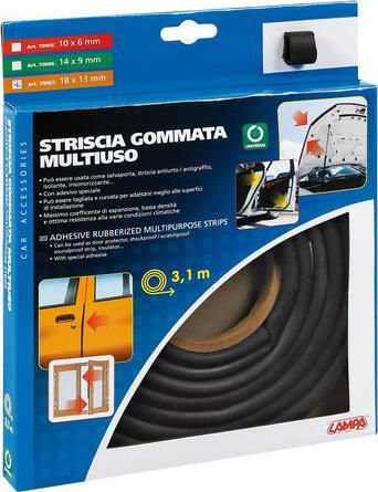 Lampa Προστατευτικό Πόρτες Αυτοκινήτου 3.1m X 18 X 13mm 1τμχ Μαύρο 70007