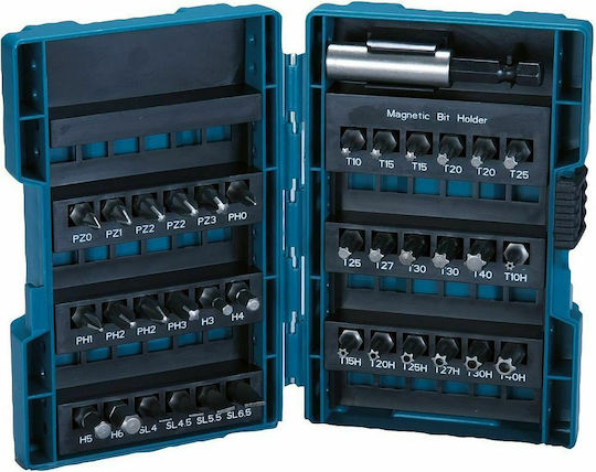 Makita Set Accessories Set 37 Screwdriver Bits Straight / Cross / Torx / Star/Torx