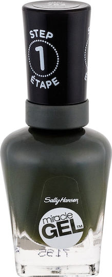 Sally Hansen Miracle Gel Step1 Nail Polish Gloss Long Lasting Khaki 14.7ml