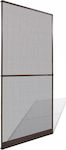 vidaXL Screen Door Hinged Brown from Fiberglass 215x100cm 141564