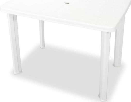 Plastic Masa pentru spații exterioare Alb 101x68x72buc