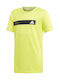 Adidas Training Cool Tee Παιδικό T-shirt Κίτρινο