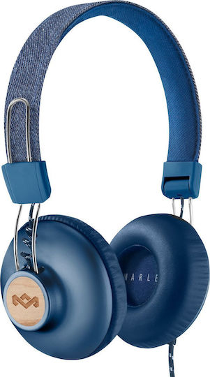 The House Of Marley Positive Vibration 2.0 Wired On Ear Headphones Navy Blue