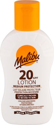 Malibu Sun Lotion Αδιάβροχη Αντηλιακή Λοσιόν για το Σώμα SPF20 100ml