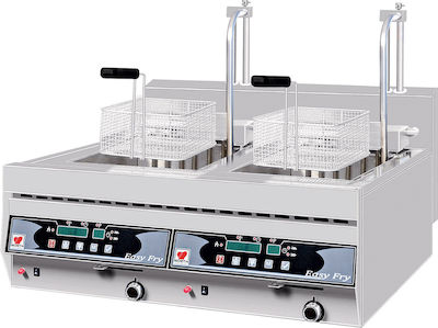 North EasyFry Commercial Electric Double Fryer 2x12lt 20kW 80x70x28cm