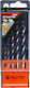 Tactix Set of 5 Drills with Cylindrical Shank for Glass, Tiles, Masonry, Metal and Wood