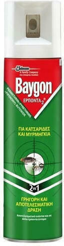 Baygon 2 σε 1 Инсектицид спрей за Мравки / Кърлежи 400мл
