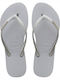 Slim Glitter Women's Flip Flops Silver