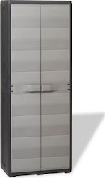 Plastic Two-Door Wardrobe with 3 Shelves 65x38x171cm