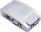 Andowl Qyv01 VGA Converter Female To RCA S-Video VGA Female Silver