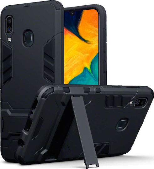 Terrapin Body Shock Back Cover Plastic Black (Galaxy A30)