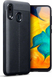 Terrapin TPU Leather Texture Back Cover Σιλικόνης Μαύρο (Galaxy A30)