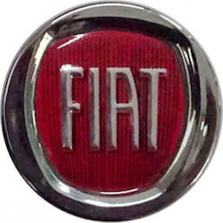 Americat Αυτοκόλλητο Σήμα Πορτ Μπαγκάζ Fiat Κόκκινο/Χρώμιο 95mm