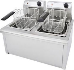 ΤζεΘάν /380 Commercial Electric Double Fryer 2x7lt 9kW 68x47x40cm