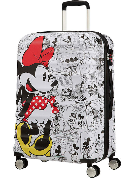 American Tourister Wavebreaker Disney Kids Medium Hard Suitcase Multicolour with 4 Wheels Height 67cm