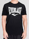 Everlast Geo Print T-shirt Bărbătesc cu Mânecă Scurtă Negru