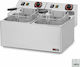 RM Gastro Electric Fryer Double 6.8kW Capacity 2x8lt 54x42x30cm