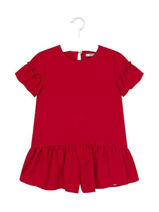 Mayoral Kids One-piece Fabric Shorts/Bermuda Red