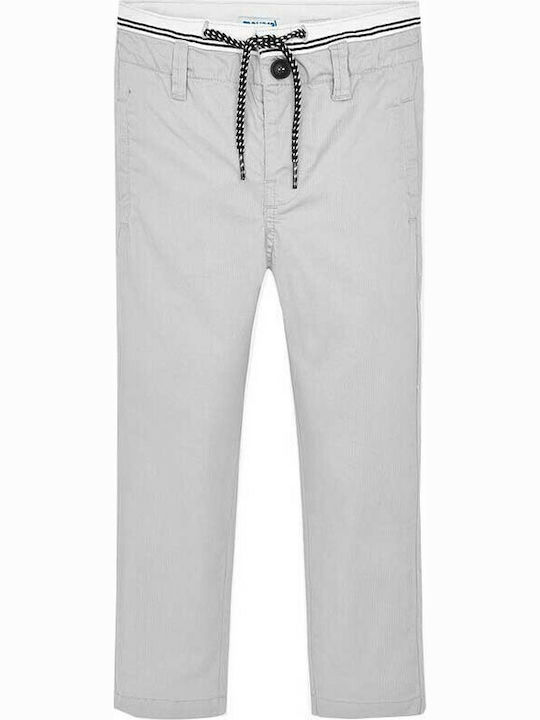 Mayoral Kids Fabric Trousers Gray