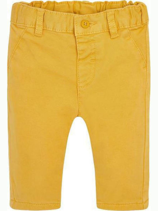 Mayoral Kids Fabric Trousers Yellow