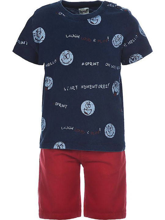 Sprint Kids Set with Shorts Summer 2pcs Navy Blue