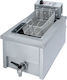 M&M equipment Fryer Electrică 5.1kW Capacity 10lt 35x54x29cm F100