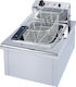 M&M equipment Electric Fryer 400V 4.5kW Capacity 7lt 34x47x23cm F70