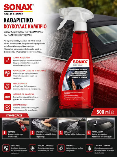 Sonax Καθαριστικό Κουκούλας Κάμπριο 500ml