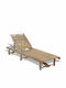 Șezlong Pentru Grădină și Piscină Din Bambus Maro 200x65x30cm